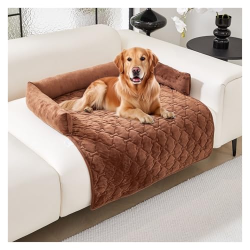 APMOE Hundebett Sofa, Couchkissen für Hund Waschbar Sofaschutz Hund Sofadecke Antifouling Hundedecke für Sofa Hundebett Couch Hunde für Groß,Mittel,Klein(Coffee,90x120cm) von APMOE