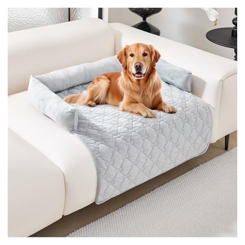 APMOE Hundebett Sofa, Couchkissen für Hund Waschbar Sofaschutz Hund Sofadecke Antifouling Hundedecke für Sofa Hundebett Couch Hunde für Groß,Mittel,Klein(Light Gray,90x120cm) von APMOE