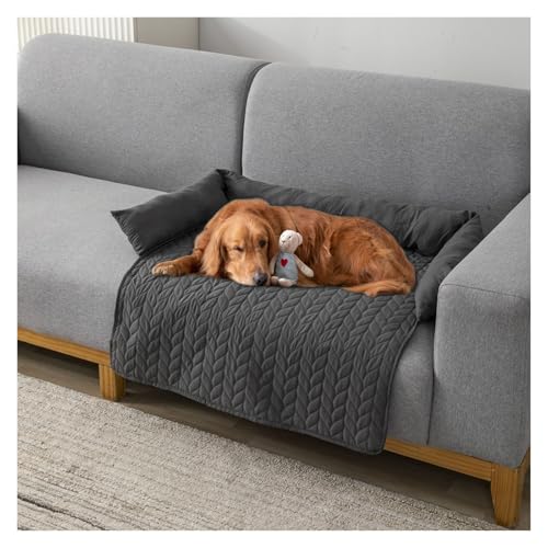 APMOE Hundebett Sofa, Hundedecke Sofaschutz Hund Sofadecke Waterproof Hundekissen Auto Hundebett Couch Hunde für Furniture Protection Couch Cushion für Dogs(Grau,75x120x15cm) von APMOE