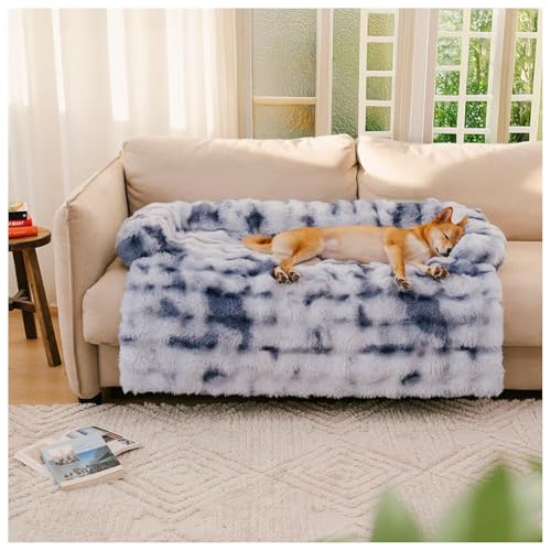 APMOE Hundebett Sofa, Sofaschutz Hund Waschbare Hundedecke Sofa Antifouling Hundedecke Sofaschutz Hundebett Couch Hunde rutschfestes für Bett/Sofa/Auto(Blau,L) von APMOE