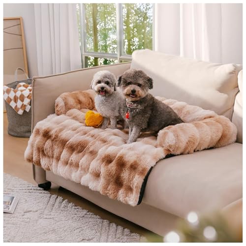 APMOE Hundebett Sofa, Sofaschutz Hund Waschbare Hundedecke Sofa Antifouling Hundedecke Sofaschutz Hundebett Couch Hunde rutschfestes für Bett/Sofa/Auto(Braun,L) von APMOE