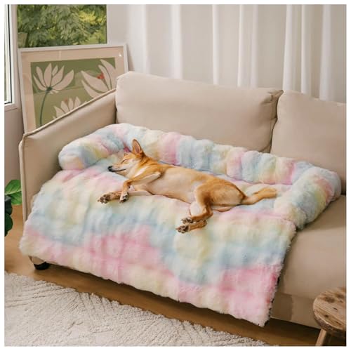 APMOE Hundebett Sofa, Sofaschutz Hund Waschbare Hundedecke Sofa Antifouling Hundedecke Sofaschutz Hundebett Couch Hunde rutschfestes für Bett/Sofa/Auto(Rosa,L) von APMOE