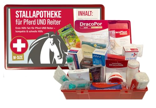 Stallapotheke für Pferd und Reiter - Stall Apotheke von Apotheken-Express 18 teiliges Set -erste Hilfe für Pferd und Reiter von APOTHEKEN-EXPRESS