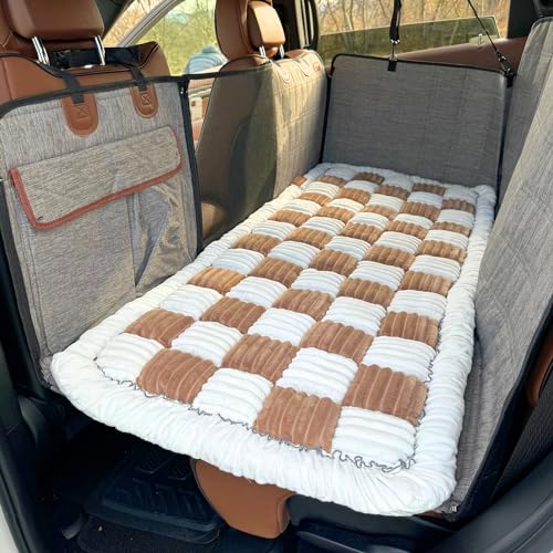 Plaid Dog Bed, Plaid Couch Cover, Anti Slip Bottom Pet Bed Mat Custom Fit for Backseat Extenders and Seat Covers Dog Travel Bed Anti Slip Pet Blanket von APetsPlanet