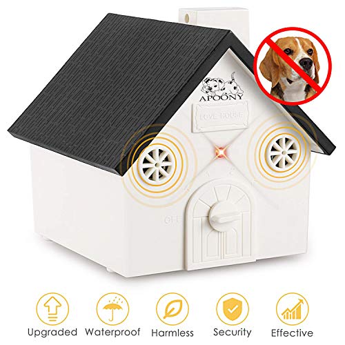 APoony Hund Ultraschall Anti Repeller mit Hängendem Seil Cute Haus Form Anti- Ultraschall-Anti- Trainer Im Freien (C101) von APoony