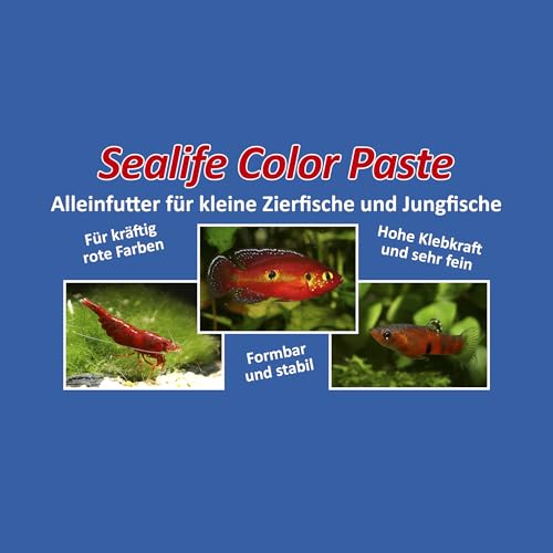 AQ4Aquaristik Futterpaste: Sealife Color Paste - Futter für Zierfische und Garnelen, Lieferbar in 70 g und 490 g von AQ4Aquaristik