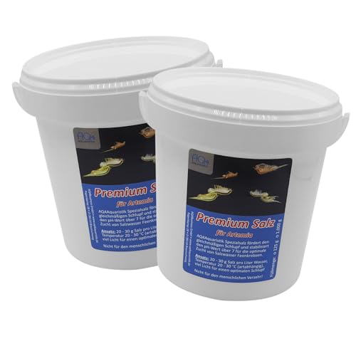 AQ4Aquaristik Premium Salz für Artemia, Salinenkrebse, Salzwasser Feenkrebse, schnell löslich, mit Mineralstoffen, 2.000g von AQ4Aquaristik