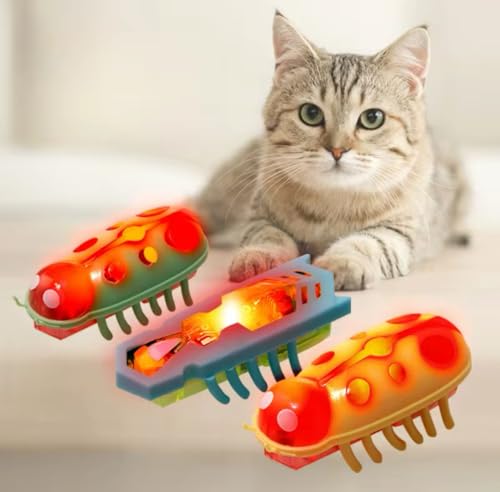 AQACoach LED beleuchtete Interaktive Käfer Katzenspielzeug Katze automatisch Wanze von AQACoach