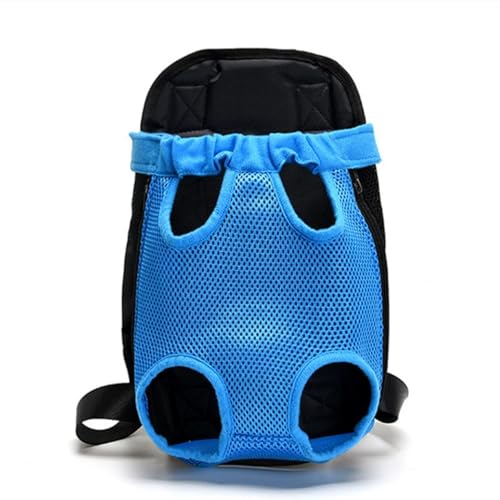 Hundebox Haustier Taschen Im Freien Mit Verstellbare Haustier Vordertasche, Katzen Hundetragerucksack, Reisetasche, Beine Ausgestreckt, Leicht Anzubringen FüR Reisen, Wandern, Camping (3XL,Blau) von AQCQDQ