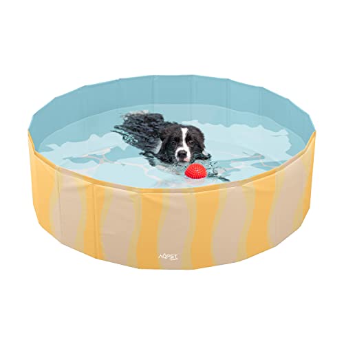 AQPET AqpetFriends Kunststoffpool für Hunde, Haustiere, faltbar, für den Garten, Motiv: Sea, 80 x 20 cm von AQPET