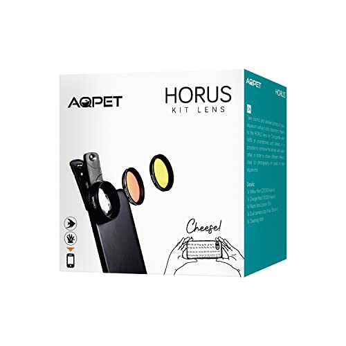 AQPET Horus Objektivfilter-Set für Smartphone für detaillierte Fotos Ihres Aquariums, Schwarz von AQPET