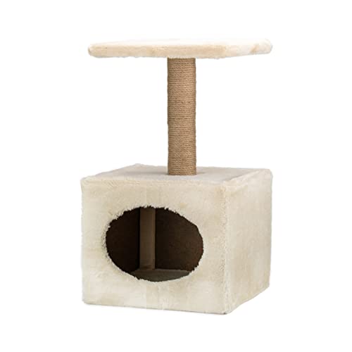 AQPET Kratzbaum Oslo 53 cm mit Katzenhöhle Baum Spielplatz Spiel Kratzbaum für Katzen Farbe Beige AQPET Kratzbaum Oslo 53 cm mit Katzenhöhle Baum Spielplatz Spiel Kratzbaum für Katzen Farbe Beige von AQPET