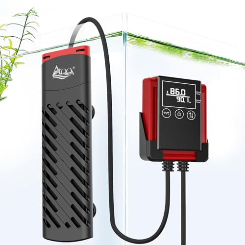 AQQA Aquarium Heizung,800W PTC Aquarium Heizstab mit Thermostat,Einstellbare Temperatur Aquarium Heizer mit Externem LED Controller Display,Aquarien Heizung für 300-880L von AQQA