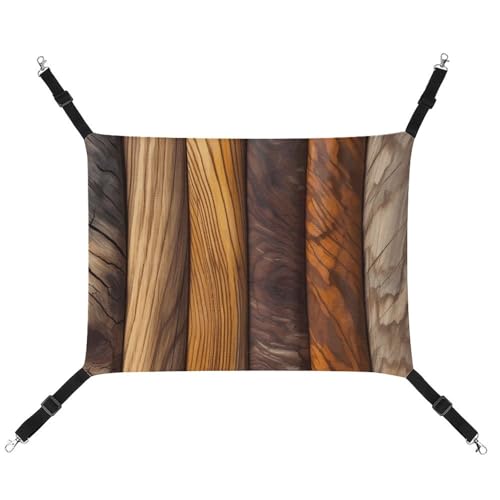 AQRJLPM Haustier-Hängematte mit verschiedenen Holzmaserungen und verstellbaren Riemen und Metallhaken, zum Aufhängen, weich, atmungsaktiv, für Katzen, Welpen, Kaninchen, Kleintiere AQRJLPM Haustier-Hängematte mit verschiedenen Holzmaserungen und verstellbaren Riemen und Metallhaken, zum Aufhängen, weich, atmungsaktiv, für Katzen, Welpen, Kaninchen, Kleintiere von AQRJLPM