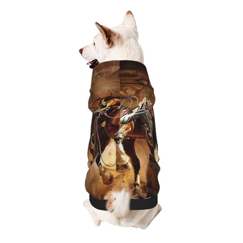 American West Rodeo Hunde-Kapuzenpullover, weich, gemütlich und atmungsaktiv, niedliche Haustierkleidung für Hunde, Katzen, kleine Haustiere, Größe L von AQRJLPO