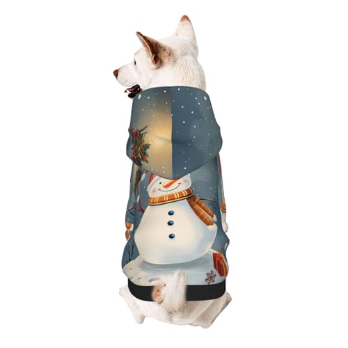 Hunde-Kapuzenpullover mit Aufdruck "Merry Christmas", weich, gemütlich und atmungsaktiv, niedliche Haustierkleidung für Hunde, Katzen, kleine Haustiere, Größe M von AQRJLPO