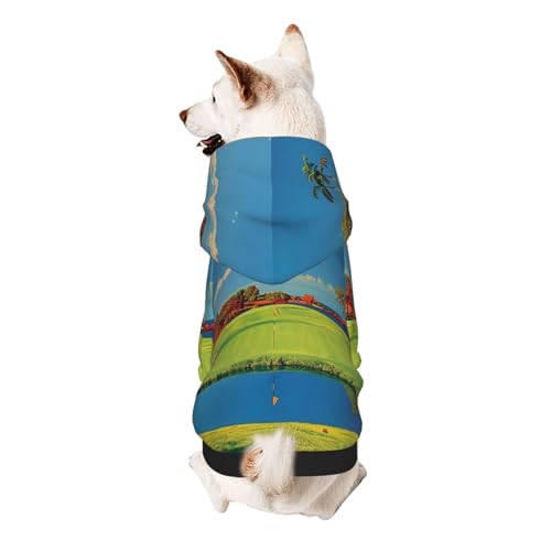 Hunde-Kapuzenpullover mit Golfplatz-Motiv, weich, gemütlich und atmungsaktiv, niedliche Haustierkleidung für Hunde, Katzen, kleine Haustiere, Größe XS von AQRJLPO