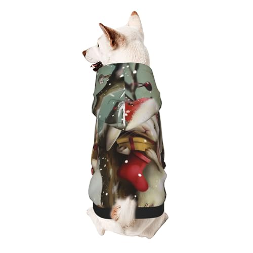 Hunde-Kapuzenpullover mit Weihnachts-Hasen-Motiv, weich, gemütlich und atmungsaktiv, niedliche Haustierkleidung für Hunde, Katzen, kleine Haustiere, Größe L Hunde-Kapuzenpullover mit Weihnachts-Hasen-Motiv, weich, gemütlich und atmungsaktiv, niedliche Haustierkleidung für Hunde, Katzen, kleine Haustiere, Größe L von AQRJLPO