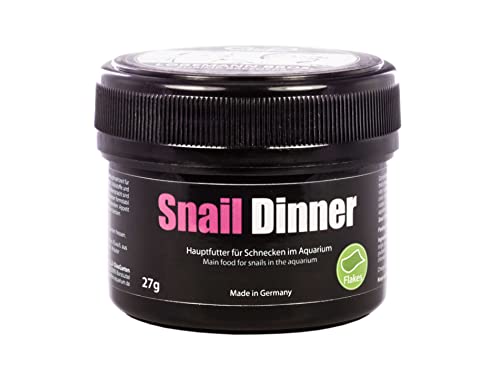 GlasGarten Snail Dinner 27g, Schneckenfutter, Leckerli für ihre Süßwasseraquariumschnecken von AQUAGEAR