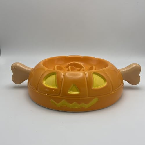 AQUAINNO Halloween Keramik Slow Feeder Hundenapf, Orange von AQUAINNO