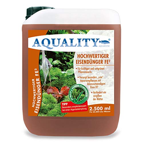 aquality Aquarium Eisendünger FE² (Enthält den wichtigen und unentbehrlichen Pflanzennährstoff Eisen FE² - sattgrüner Pflanzenwuchs), Inhalt:2.5 Liter von aquality