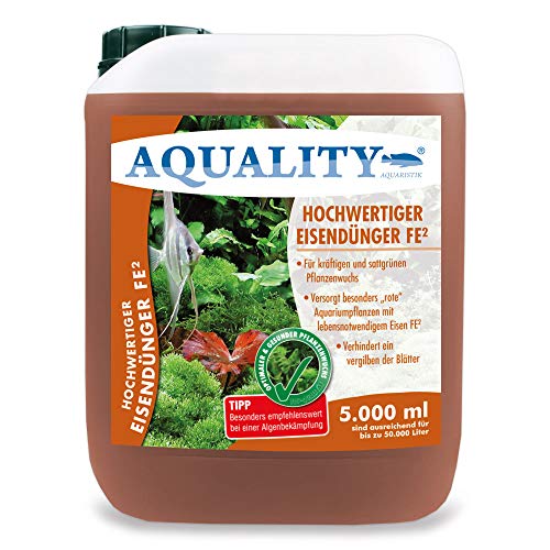 aquality Aquarium Eisendünger FE² (Enthält den wichtigen und unentbehrlichen Pflanzennährstoff Eisen FE² - sattgrüner Pflanzenwuchs), Inhalt:5 Liter von aquality