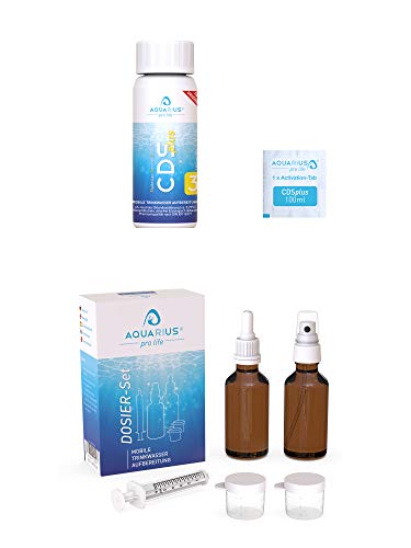 AQUARIUS pro life ® - CDSplus 100 ml + Dosier-Set Bundle I patentierte Chlordioxid Lösung I CDL Tropfen + Pipette & Messbecher I Das Original von AQUARIUS pro life