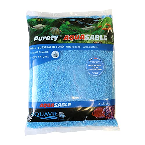 Natürlicher Sand, Aquasable in Beutel, 0,5 mm-1 mm, 3 l, Blau S1 von AQUAVIE FRANCE