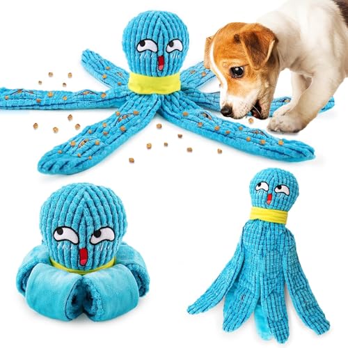 ARASTTA Quietschendes Hundespielzeug, Oktopus, Schnüffelspielzeug, Plüsch-Hundespielzeug mit weichem Stoff für kleine, mittelgroße Hunde, Haustierspielzeug, lindert Stress, fördert natürliches von ARASTTA