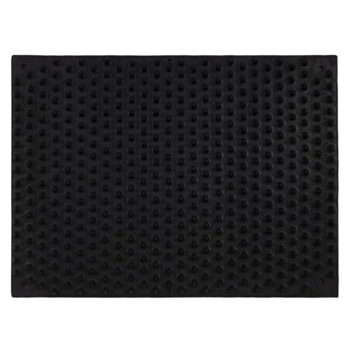 ARBO-INOX Scheuermatte Massagematte Gummimatte für Pferdestall schwarz 30x40cm von ARBO-INOX