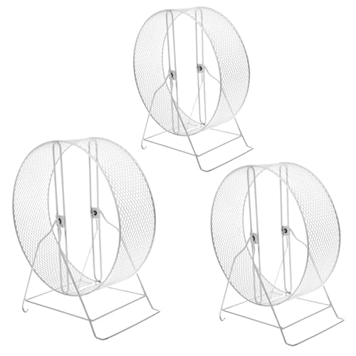 ARCHWANG 3Stüc Leises Metall Laufrad Mit Ständer,Laufrad für Hamster,Hamster Laufrad Laufspielzeug,Hamster Mäuserad Hamsterrad Hamsterlaufrad Hamster,Für Hamster Igel Rennmäuse Mäuse Andere Kleintiere von ARCHWANG