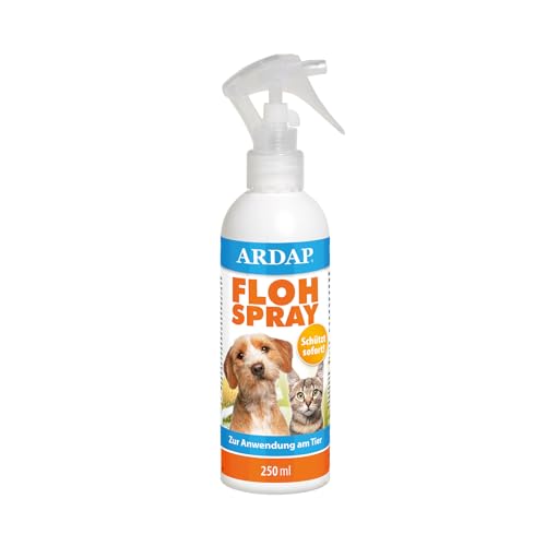 ARDAP Flohspray 250ml zur Anwendung am Tier - Bis zu 4 Wochen zuverlässiger, natürlicher & langanhaltender Schutz vor Flöhen, Zecken, Läusen & Milben (PT19) von ARDAP