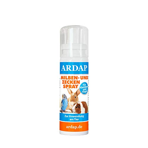 ARDAP Milben- und Zeckenspray für Nager und Vögel 100ml - Effektiver und nachhaltiger Schutz vor Milben und Zecken (PT19) von ARDAP