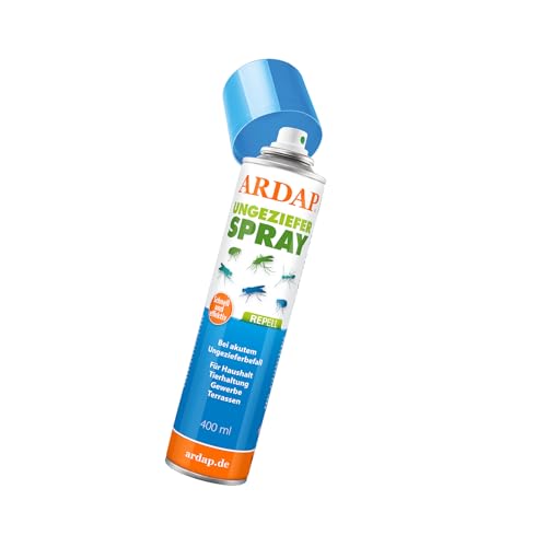 ARDAP Repell Ungezieferspray 400ml - Insektenspray bei akutem Ungezieferbefall - Abwehrend bei Insektenbefall - Insektenspray Wohnung - Mückenspray - Schädlingsfrei - Wirkt schnell & effektiv (PT19) von ARDAP