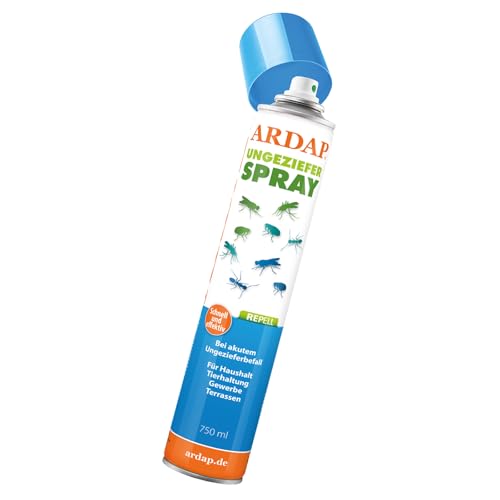 ARDAP Repell Ungezieferspray 750ml - Insektenspray bei akutem Ungezieferbefall - Abwehrend bei Insektenbefall - Insektenspray Wohnung - Mückenspray - Schädlingsfrei - Wirkt schnell & effektiv (PT19) von ARDAP