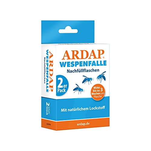 ARDAP Wespenfalle Nachfüller - Biologische Wespen Abwehr - Wespenfalle zum Aufhängen - Anti Wespen Lockstoff mit Langzeitwirkung – Mittel gegen Wespen, Wespenabwehr draußen (PT19) von ARDAP