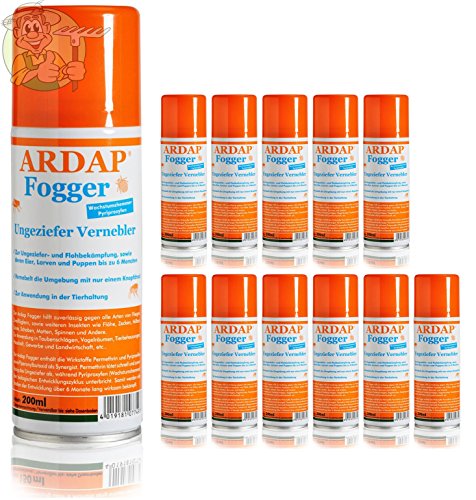 Quiko Ardap 077490 Ungeziefer Fogger Vernebler, 12 x 200ml von ARDAP