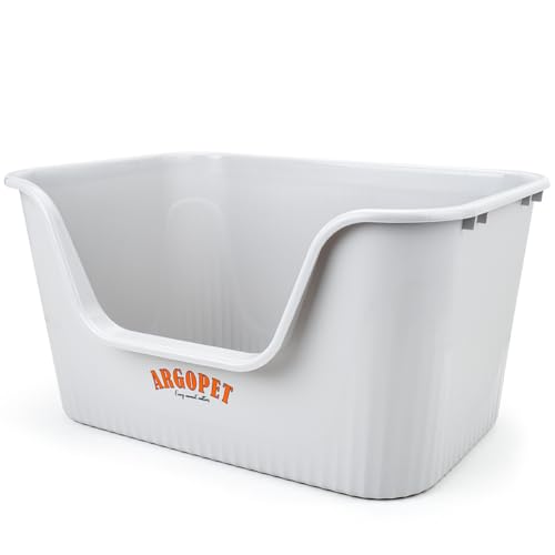 ARGOPET High Sides Katzentoilette, 63,5 cm L x 40,6 cm B x 33 cm H, extra große Katzentoilette, Jumbo-Katzenhaushalte, haustiersichere Antihaftbeschichtung für einfachere Reinigung und hervorragende von ARGOPET