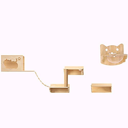 Wandmontierte Katzenregal-Sets, Kletterwand Katzen, Katzen Kletterwand Set, Indoor-Katzenwandserie for Sitzen Und Klettern ( Color : G ) von ARHAMS