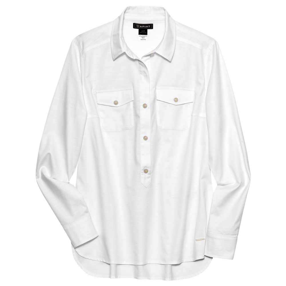 Ariat Damenbluse WMS Loyola Popover Shirt white, Gr. L von ARIAT