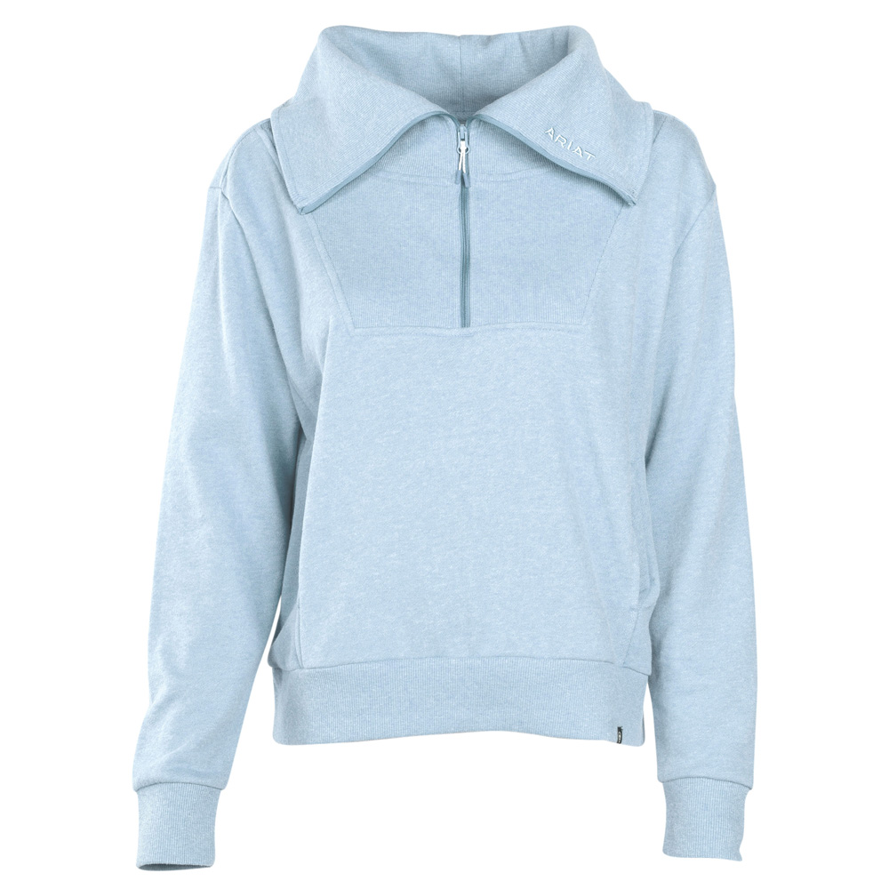 Ariat Damenpullover WMS Fern 1/2 Zip Sweatshirt heathered glacier lake, Gr. M von ARIAT