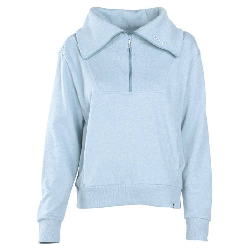 Ariat Damenpullover WMS Fern 1/2 Zip Sweatshirt heathered glacier lake, Gr. XXL von ARIAT