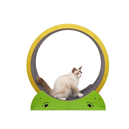 Katzenbaum für große Katzen, Katzenspielzeug, leises Rad, Katzenmatte, Matte, Haustier-Rollbrett, Katzen-Fitness-Trainingszubehör, handgefertigtes Katzen-Klettergerüst, Katze Vision von ARICCI