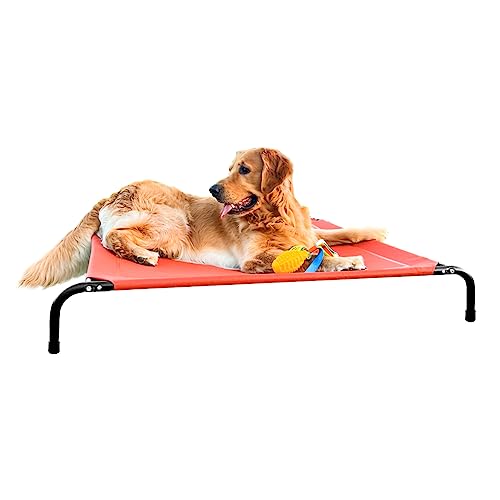 ARIIKON Erhöhtes Haustierbett, erhöhtes Hundebett, Betten mit atmungsaktivem Netz, tragbar für Reisen, Camping, Strand, Garten, Innen- und Außenbereich, einfach zu montieren, 124 cm x 88 cm x 20 cm, von ARIIKON