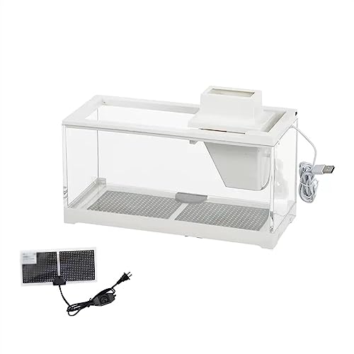 Aquarium Aquarium-Tank, transparent, rechteckig, aus Acryl, sturzsicher for den Heimgebrauch, mit Pumpe und integriertem Licht, ökologische Aquarium-Ornamente Aquariumbecken von ARINAL