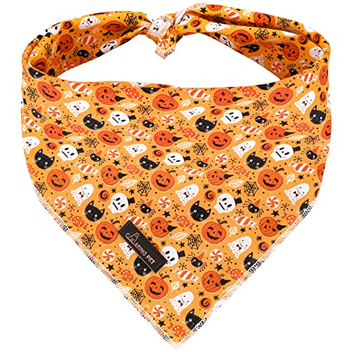 ARING PET Hundebandana-Halloween-Hundeschal, Halstuch, Jungen und Mädchen, Kürbis-Hundebandanas, niedliche dreieckige Lätzchen für kleine bis große Hunde und Katzen ARING PET Hundebandana-Halloween-Hundeschal, Halstuch, Jungen und Mädchen, Kürbis-Hundebandanas, niedliche dreieckige Lätzchen für kleine bis große Hunde und Katzen von ARING PET