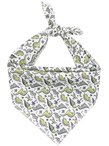 ARING PET Hundehalstuch, Baumwolle Hund Bandanas Hund Dreieck Lätzchen Halstuch für Kleine bis Große Hunde und Katzen (Groß, Dinosaurier) von ARING PET