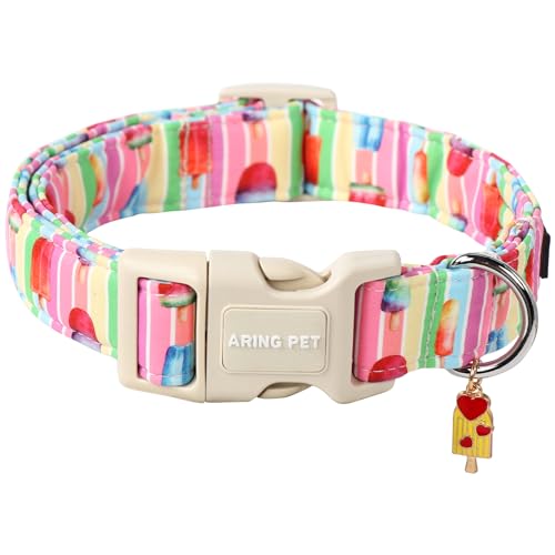 ARING PET Sommer-Hundehalsband, niedliches Popsicle-Hundehalsband für kleine Hunde, verstellbar, mehrfarbig, Eiscreme, Haustierhalsband, Welpenhalsband für kleine, mittelgroße und große Hunde von ARING PET