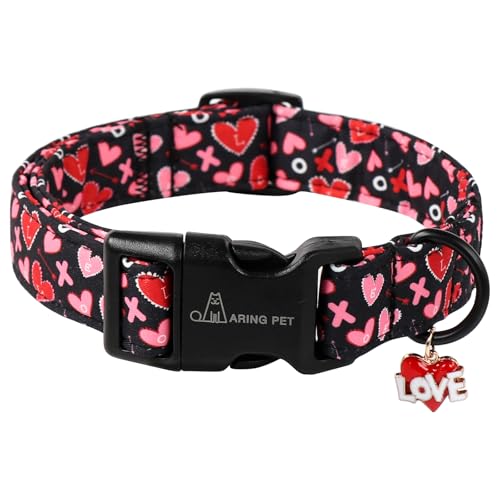 ARING PET Valentinstags-Hundehalsband, Herz-Halsbänder für Hunde, verstellbar, Hochzeits-Herz, Welpenhalsband, Haustier-Halsband, Geschenke mit Schnellverschluss-Schnalle für Mädchen und Jungen ARING PET Valentinstags-Hundehalsband, Herz-Halsbänder für Hunde, verstellbar, Hochzeits-Herz, Welpenhalsband, Haustier-Halsband, Geschenke mit Schnellverschluss-Schnalle für Mädchen und Jungen von ARING PET