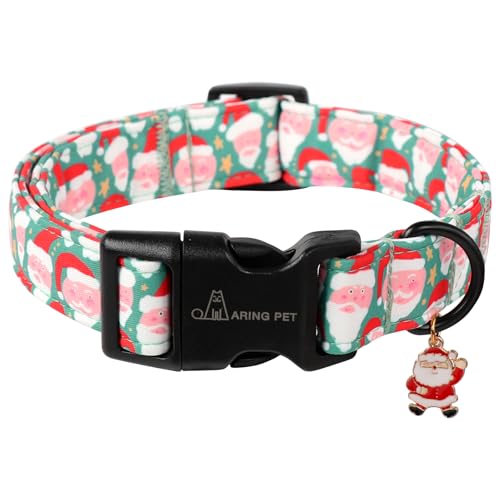 ARING PET Weihnachts-Hundehalsband, grün, Weihnachtsmann-Hundehalsband, verstellbar, mit Schnellverschluss-Schnalle, für Mädchen und Jungen von ARING PET